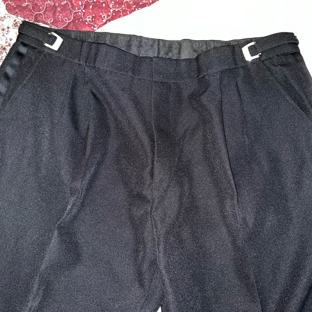 Black tuxedo pants. Worn ONCE.